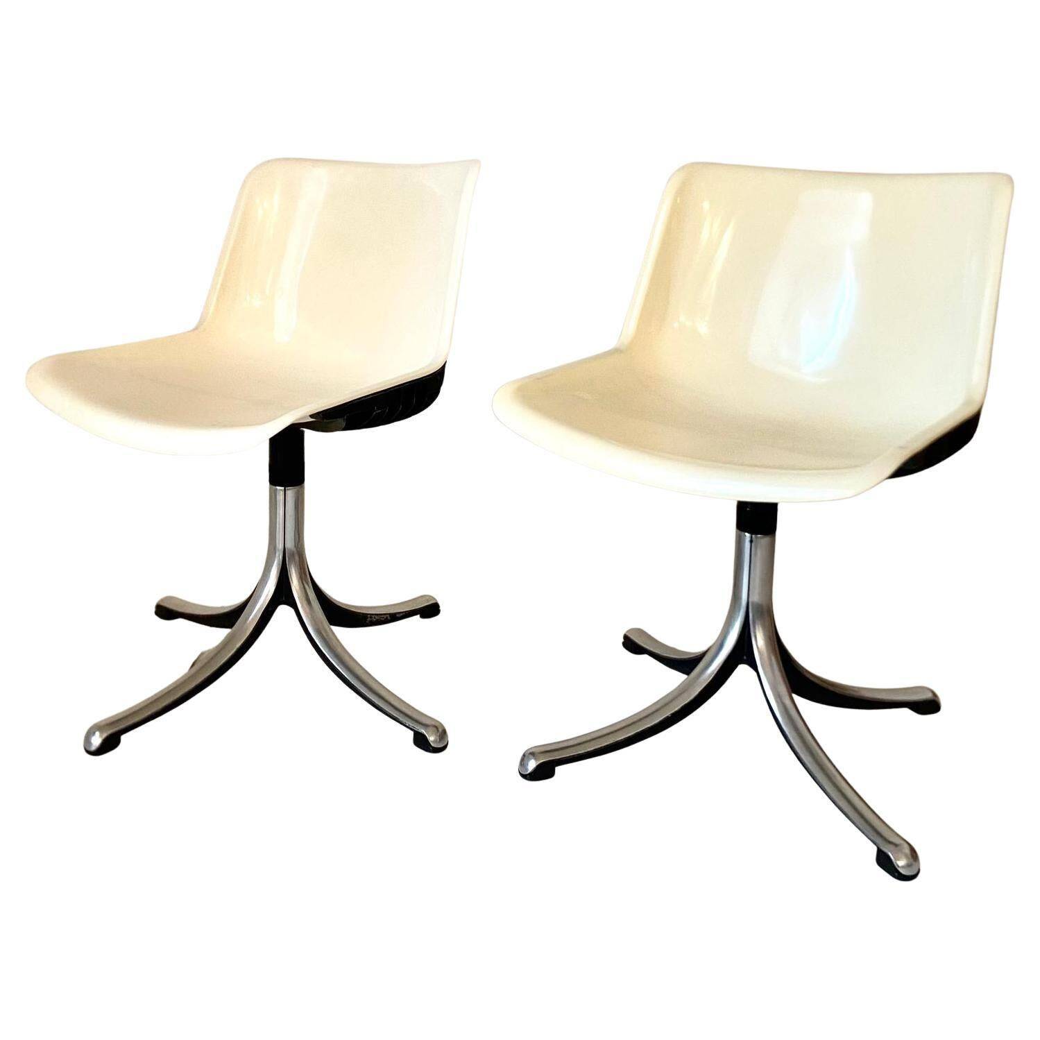 Set of three Modus Office Desk Chairs, Osvaldo Borsani for Tecno, Italy 1960