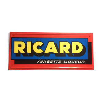 Former sheet metal plate "Ricard Anisette Liqueur" 22x49cm 1960