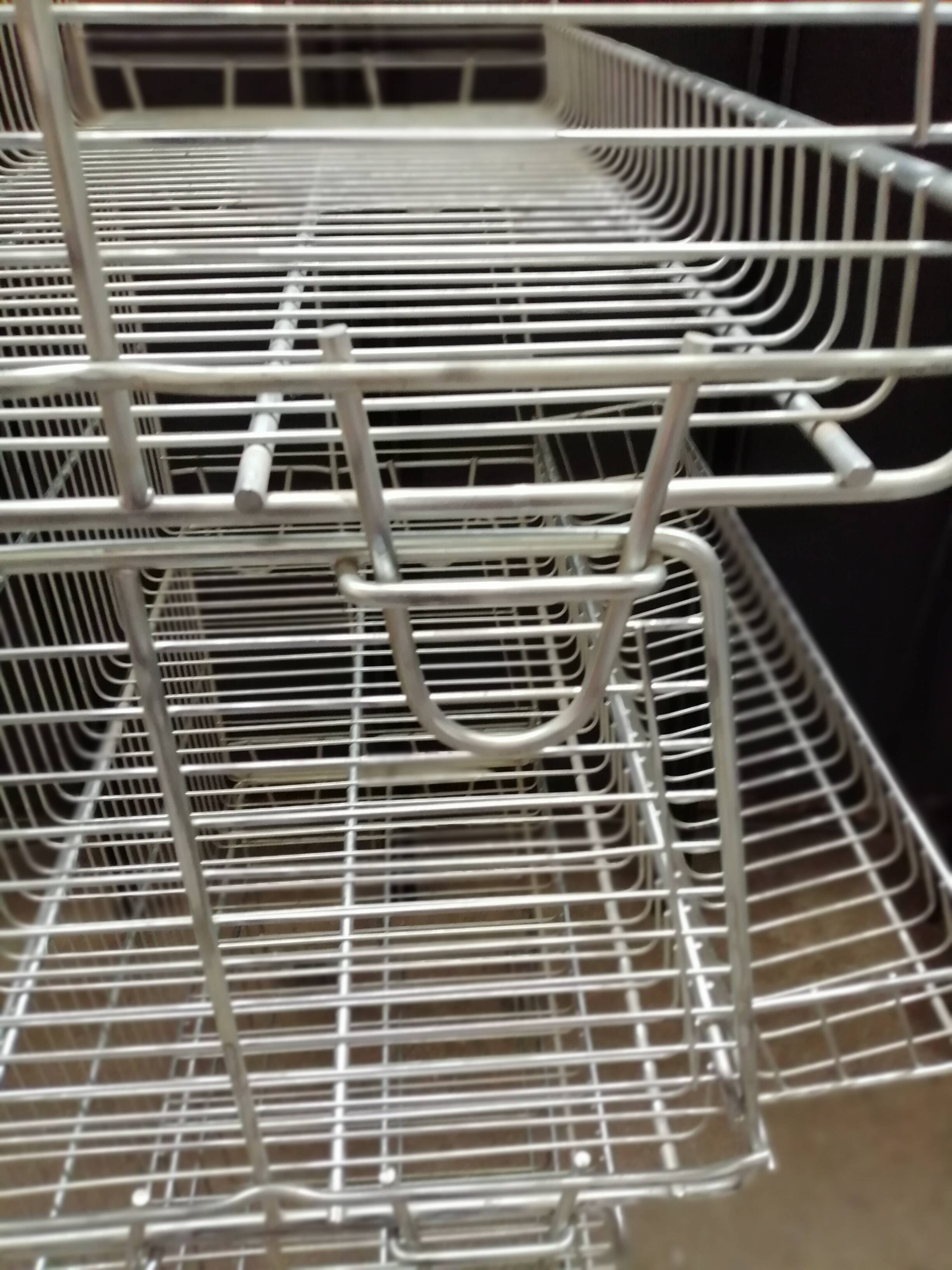 Vintage old shelf store wire wire basket modular industrial design 70s