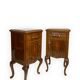Tables de chevet italiennes en noyer, années 1930/1940
