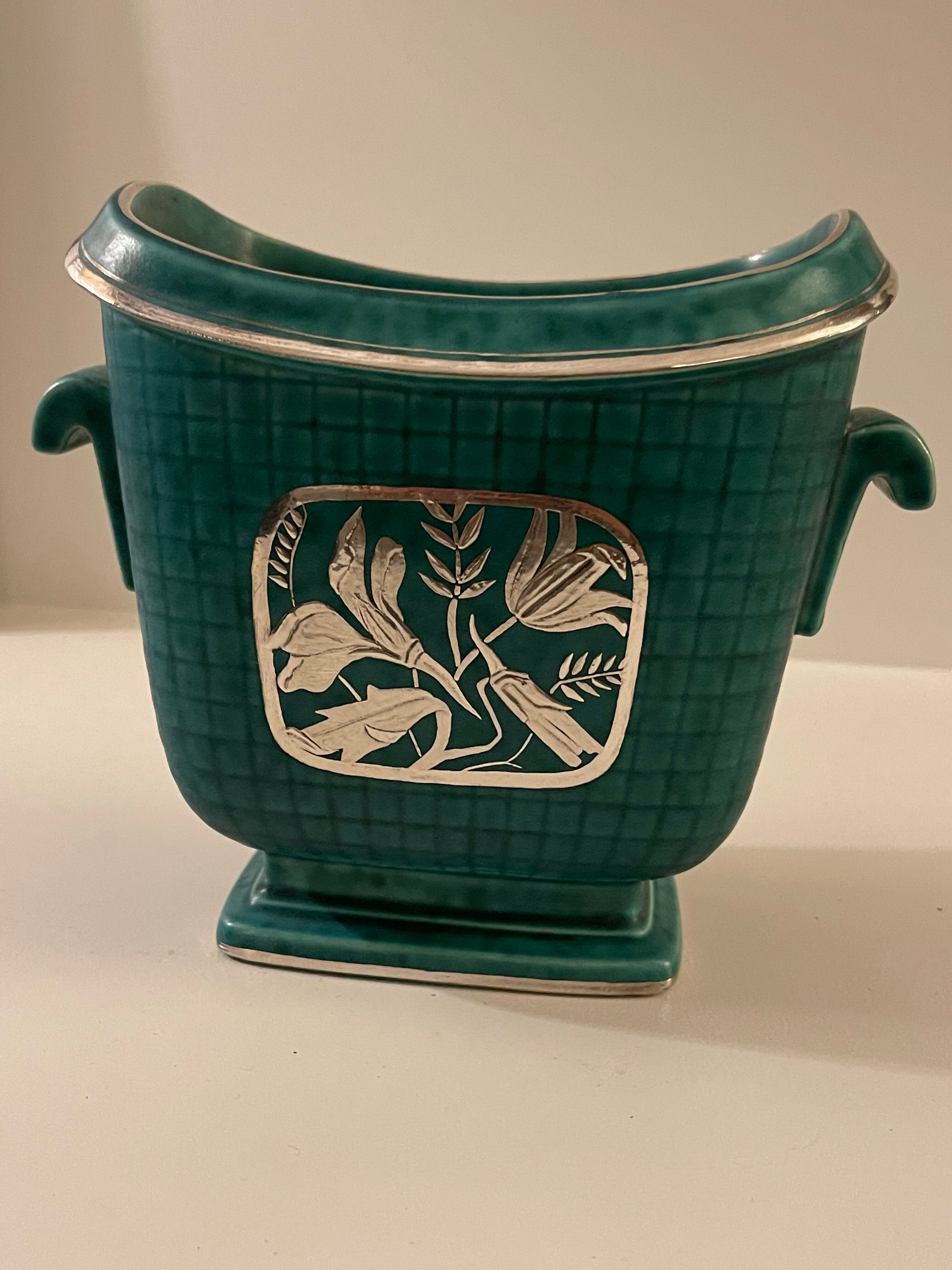 Wilhelm Kage Argenta Vase for Gustavsberg