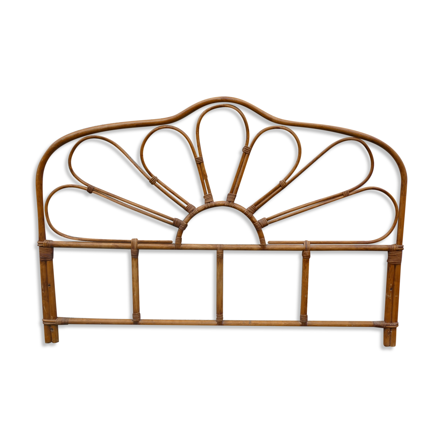 Vintage rattan headboard 2 seats 150 x 103 cm