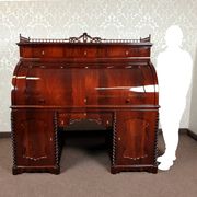 Large cylinder desk Louis-Philippe in mahogany and maple - 1840-1860