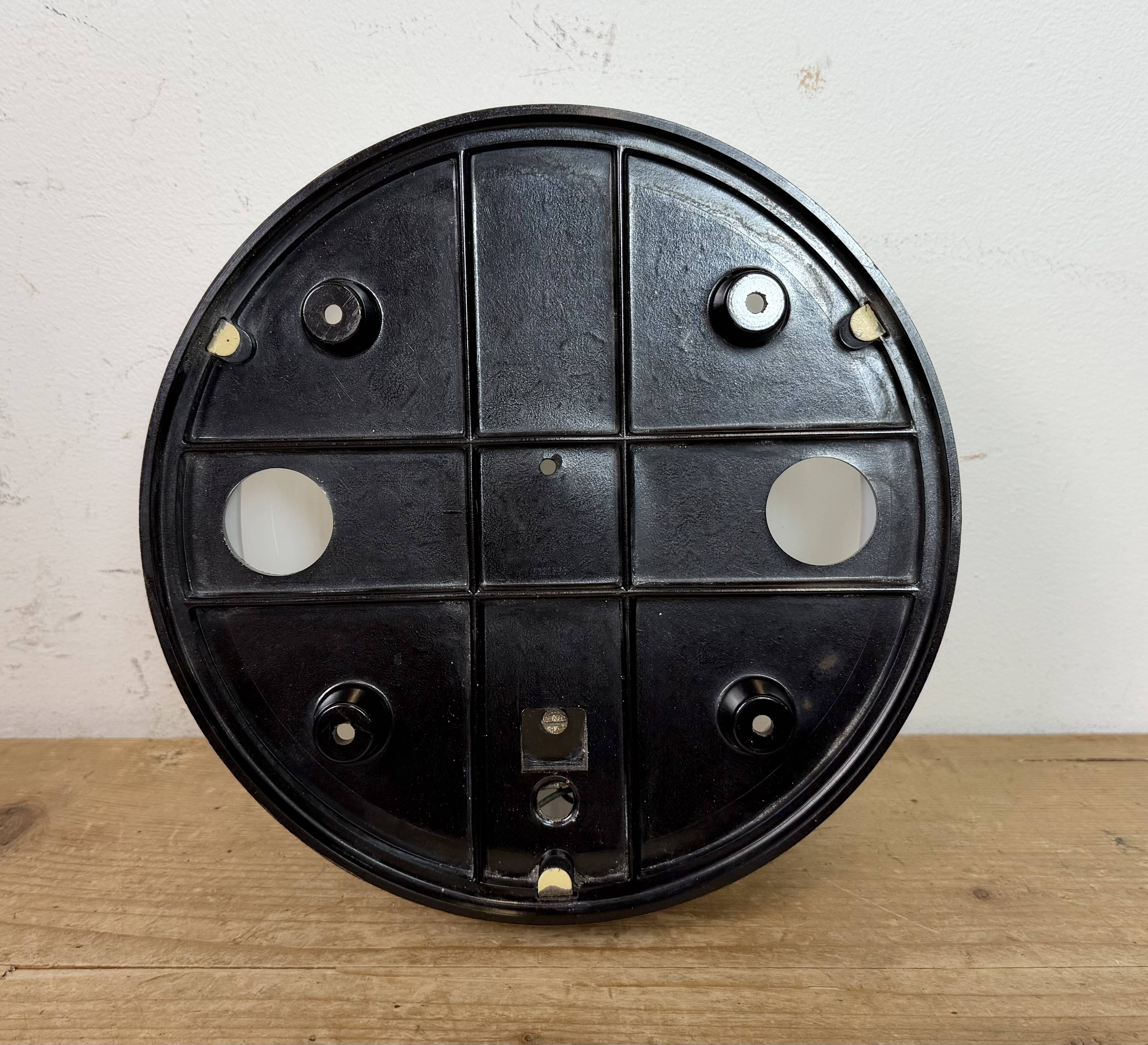 Industrial Bakelite Wall or Ceiling Light with Milk Glass, 1950s