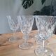 Service of 6 chiseled wine glasses