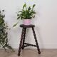 Tripod plant stand turned wood stool