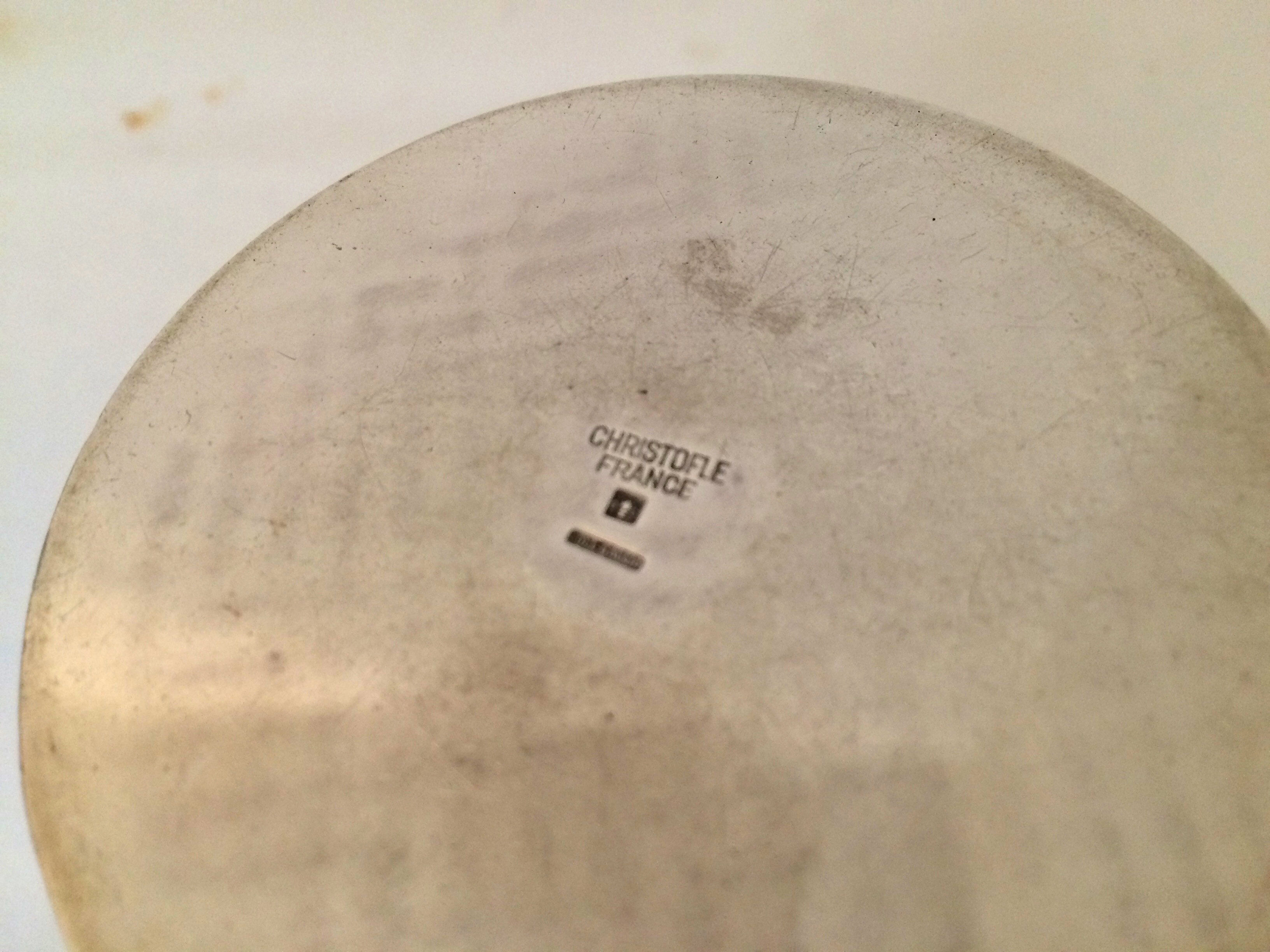 Christofle and lino Sabattini tea and coffee set in silver metal, model "mercury" stamp "coll.