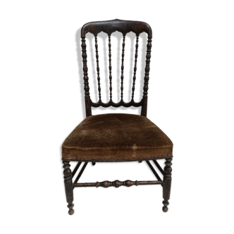 Chair Napoleon III wood decoration flamed