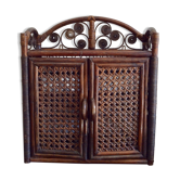 Étagère murale en rotin vintage