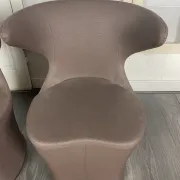Pair of faux leather armchairs from the 1980s