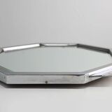 French Art Deco geometric octagonal Chrome and Mirrored Plateau, circa 1930