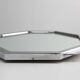 French Art Deco geometric octagonal Chrome and Mirrored Plateau, circa 1930