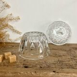 Sucrier en verre de Reims ciselé