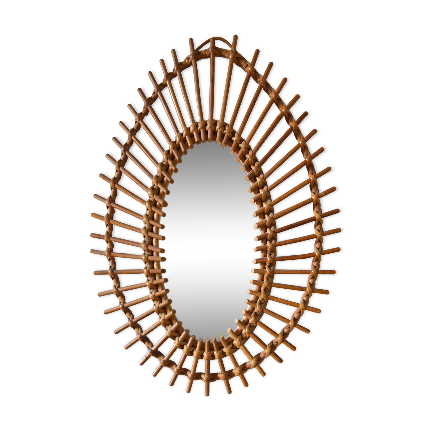 rattan mirror 42x60cm