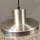 Beautiful hanging lamp in aluminium and hard-pressed crystal glass, probably Swedish