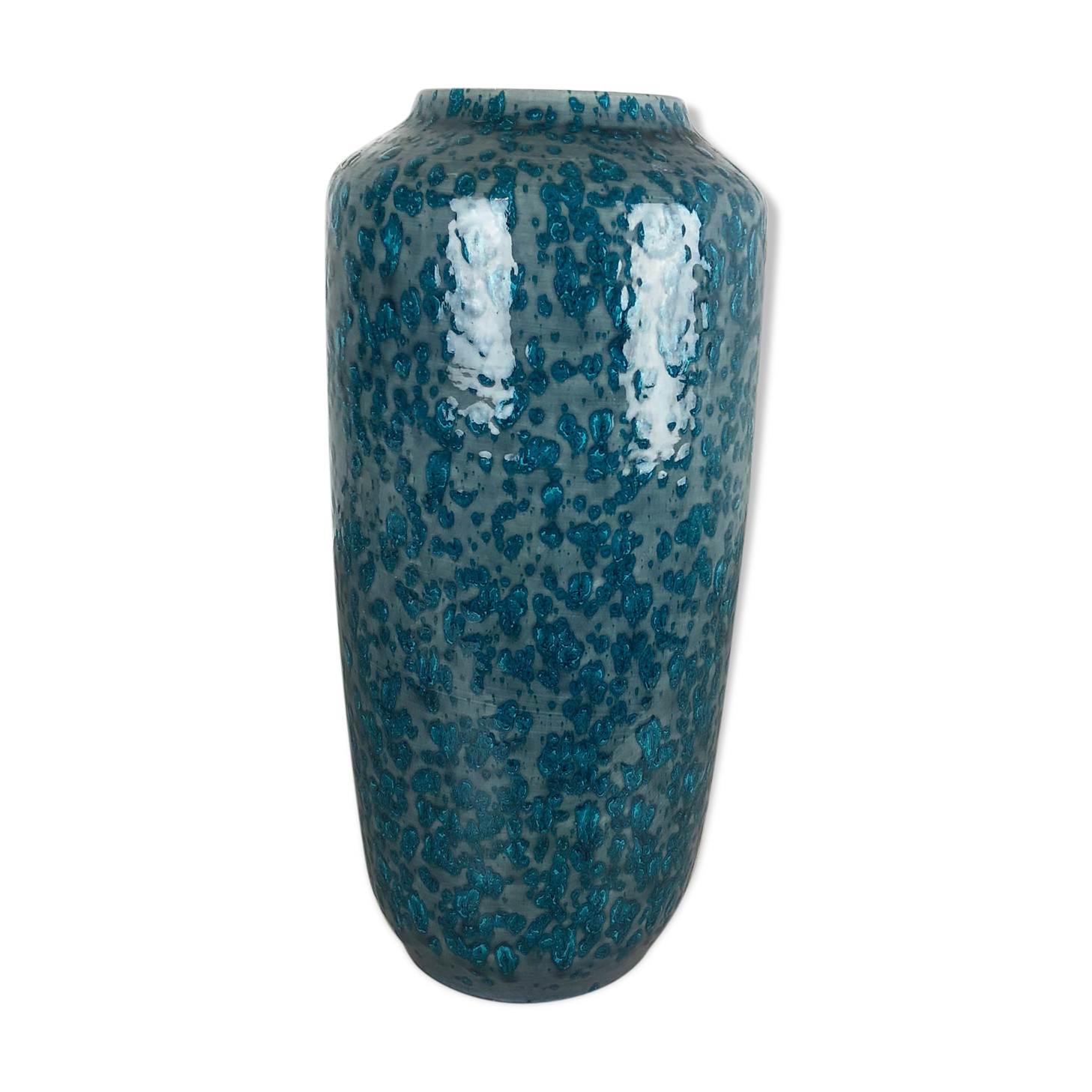 Fat lava multi-color 517-45 vase made by Scheurich, 1970s