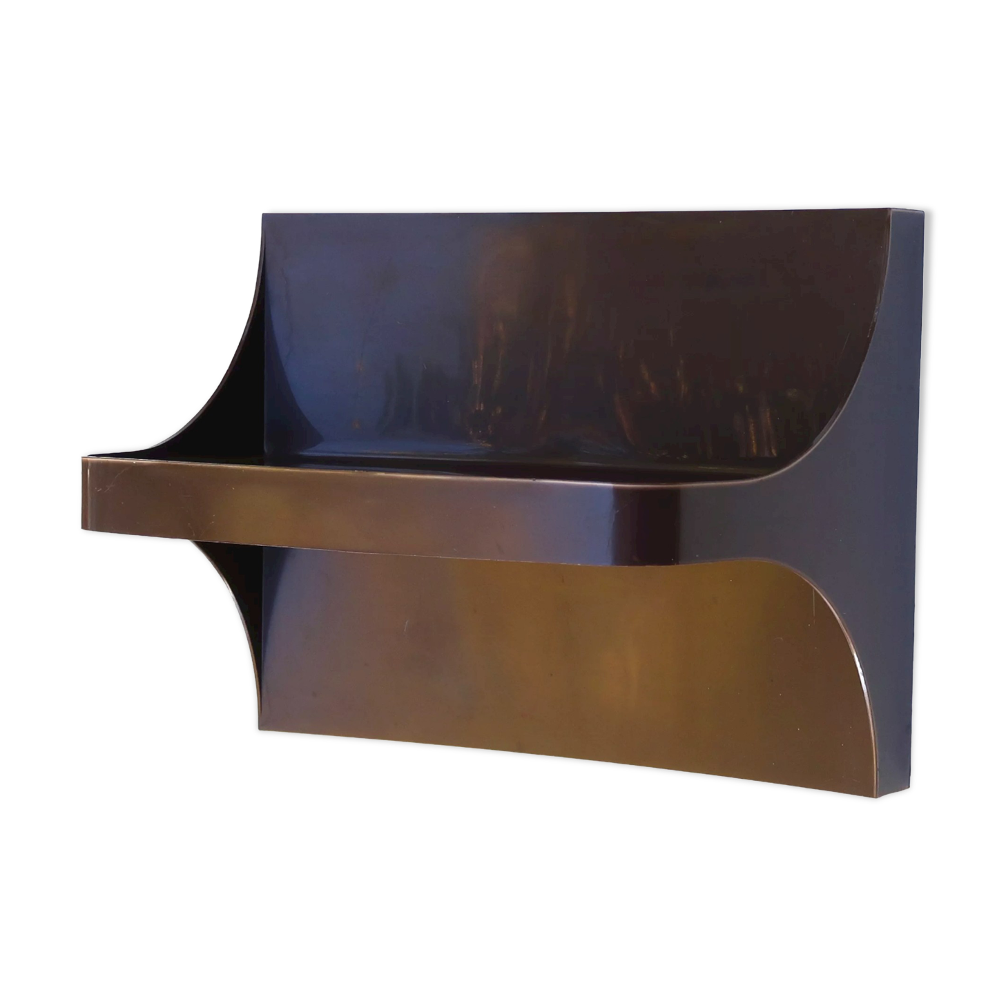 Etagère murale marron en plastique années 70