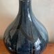 Vase marbled ball beu black