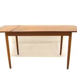 Table de salle à manger à battant en teck, Suède, 1950
