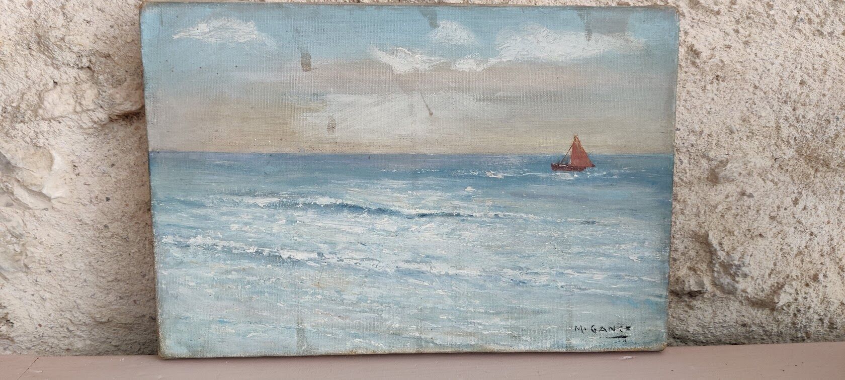 Marine painting by Malthilde Gance