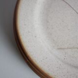 Set of 4 flat plates Tulowice in speckled stoneware
