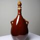 Vintage brown ceramic bottle, flask or canteen from the 1950s-60s.