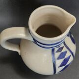 Salt-glazed stoneware jug in cobalt blue, Germany, Westerwald, 20th century.