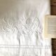 Old pure linen sheet embroidered and monograms