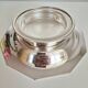 Antique butter dish in the Coquillor style, made of silver-plated metal.