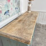 Enfilade en bois années 1950 patine bleutée