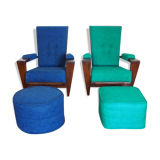 Paire de fauteuils André Sornay