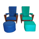Paire de fauteuils André Sornay