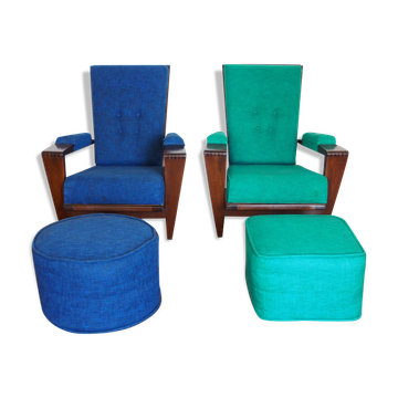 Paire de fauteuils André Sornay