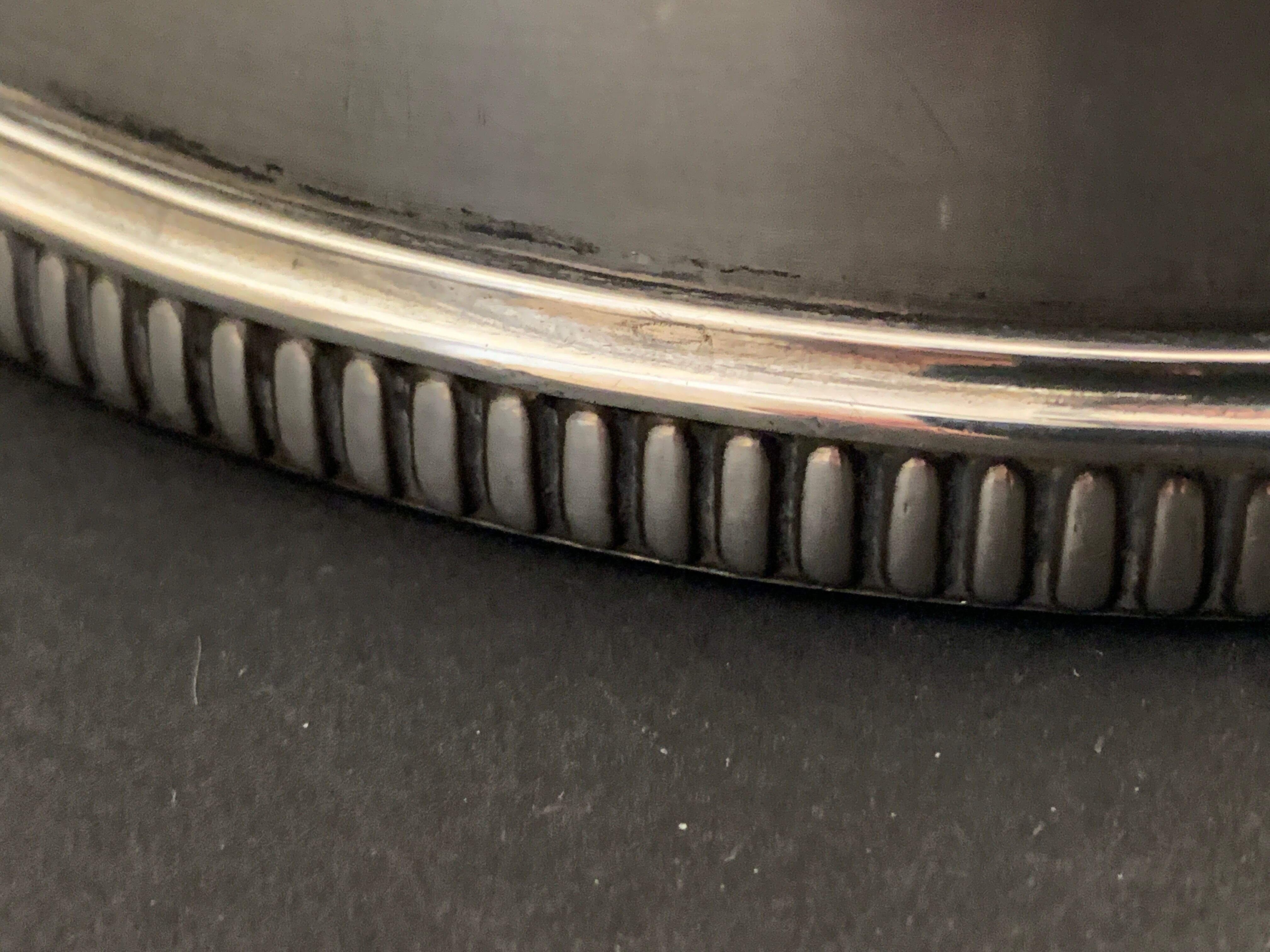 Pearl silver metal champagne bucket, shells or shells