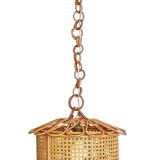 Handcrafted Bamboo and Rattan Pendant Lamp, Spanish Modernist, 1960s