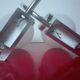 Pair of chrome and glass opaline sconces vintage 70s