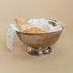 Large Vintage Silver-Plated Footed Salad Bowl, 1960s Italy, Argent Finish, Centerpiece Decor