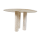 Round Italian travertine table from the 1970s