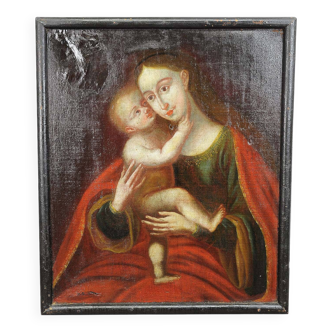 Oil painting miraculous image of Innsbruck Mary with child after Cranach