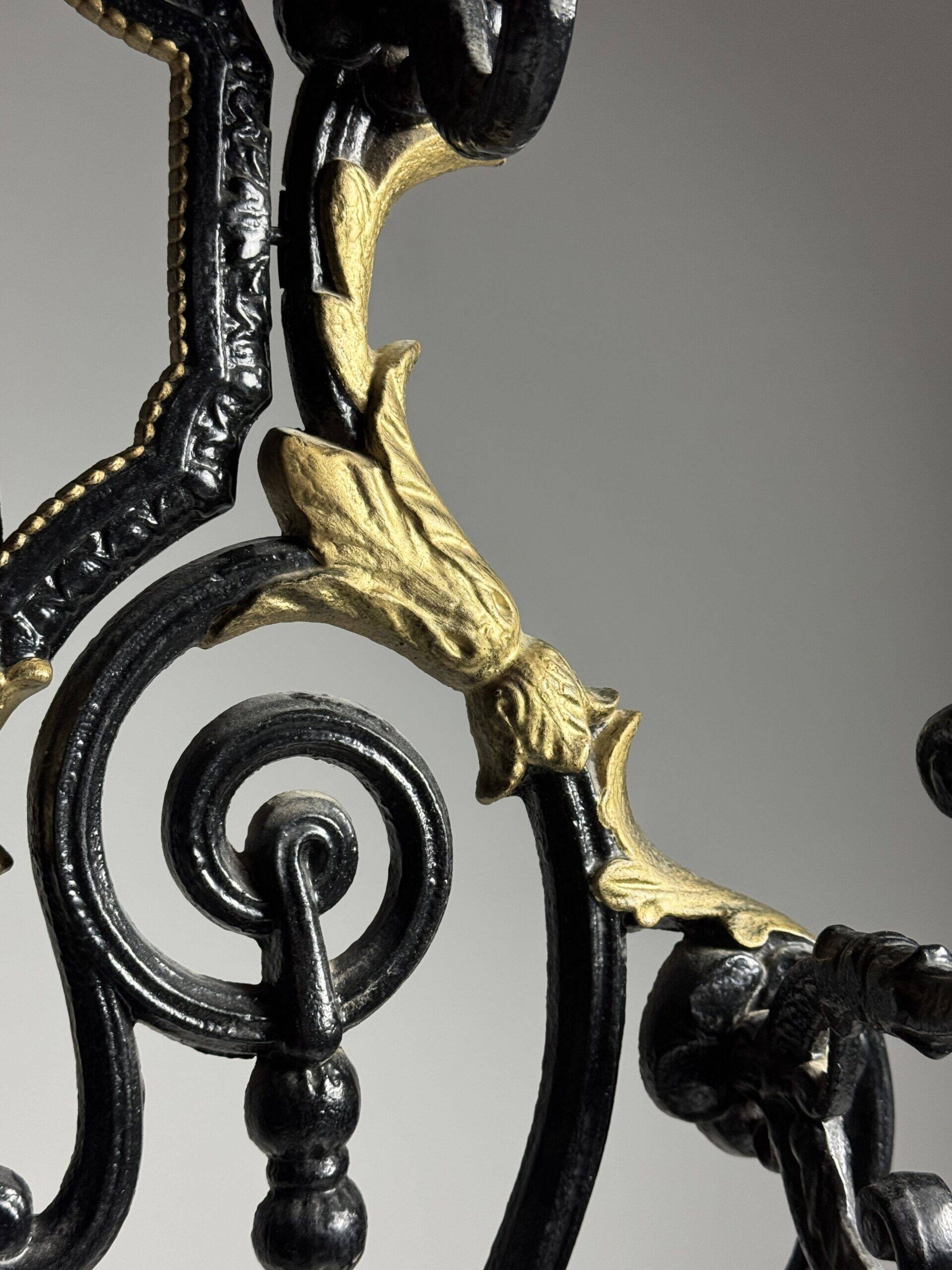 19th century cast iron coat rack