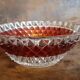 Vintage glass salad bowl