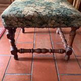Pair of carved sheepbone armchairs with toe. Louis XIII early twentieth century