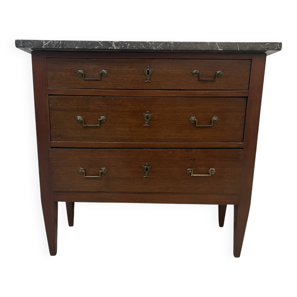 Commode de style Louis XVI en chêne massif XIX siècle
