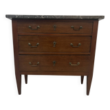 Commode de style Louis XVI en chêne massif XIX siècle