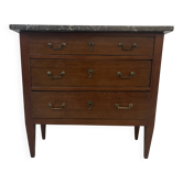 Commode de style Louis XVI en chêne massif XIX siècle