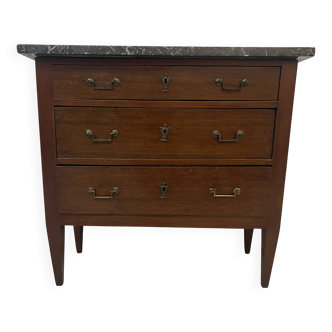 Commode de style Louis XVI en chêne massif XIX siècle