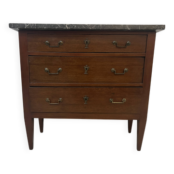 Louis XVI style chest of drawers in solid oak, 19th century