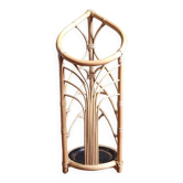 Rattan umbrella holder, vintage rattan plant holder, basket