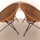 Pair of Rattan Lounge Chairs, Italy, 1970s