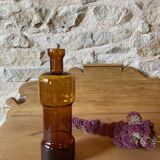 Amber glass soliflore bottle/vase, ca. 1970